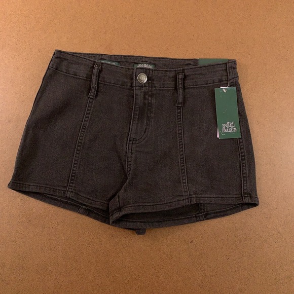 wild fable Pants - Wild Fable Womens Size 2 Black Denim Super High Rise 2.5" Inseam Shorts NWT